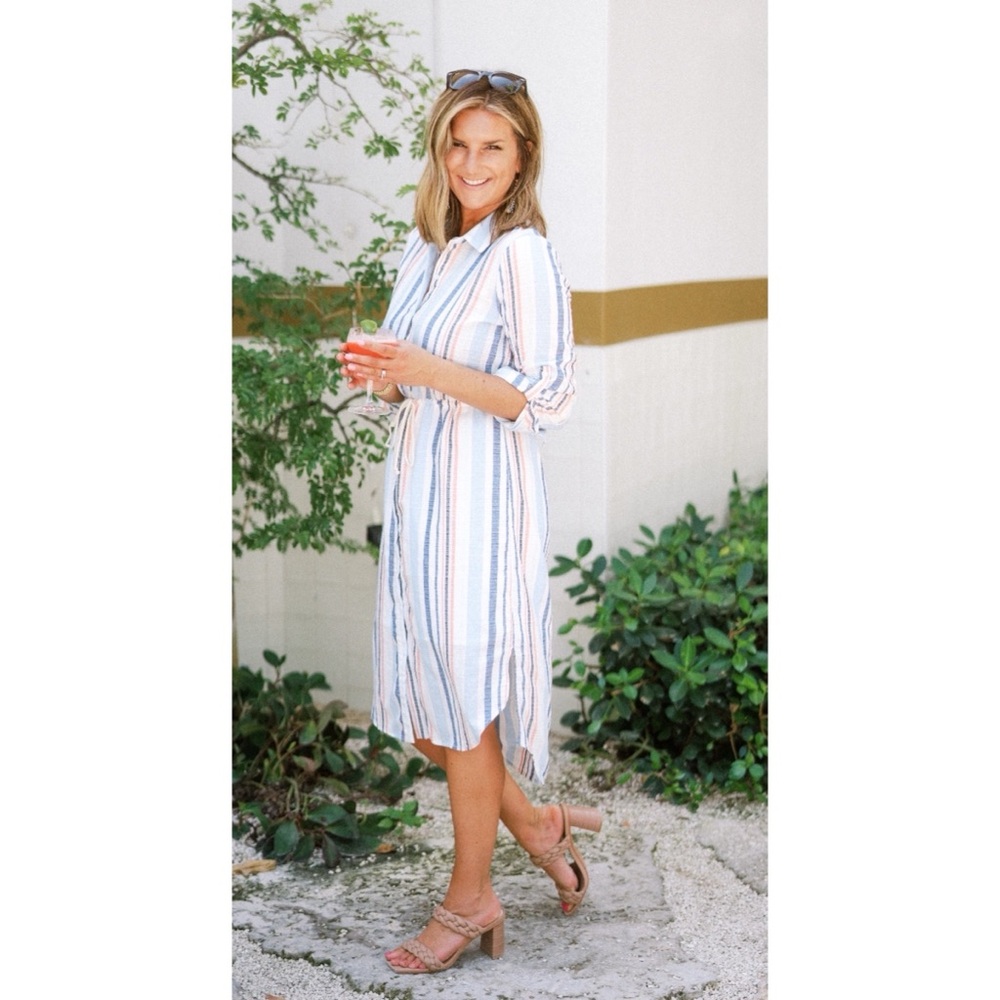 GIBSONLOOK SHORELINE STRIPE SHIRTDRESS NWT IN STORES $95 - Picture 2 of 4